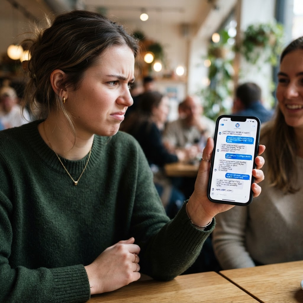 When bots don't understand, customers don't trust A smartphone screen showing a confusing chatbot conversation with customer frustration visible in the message thread