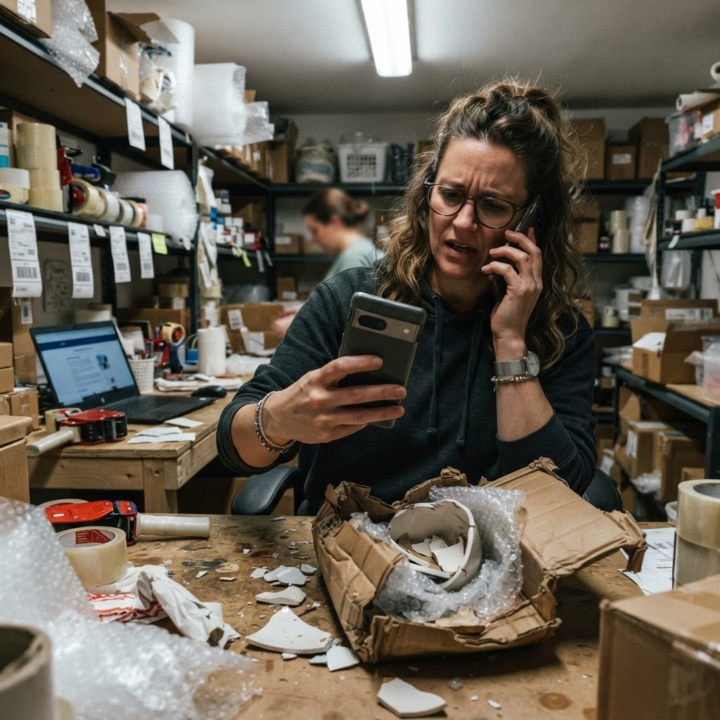 A small act of ownership can change the next order Hands preparing a replacement order with a personal note