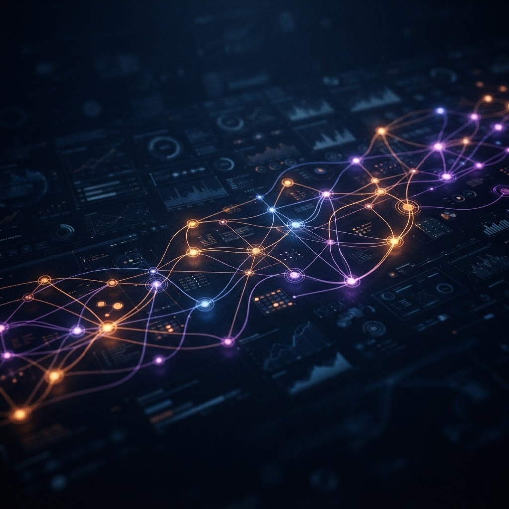 The customer journey stopped being a funnel a while ago. A glowing customer journey moving across multiple channels before converging on a purchase signal